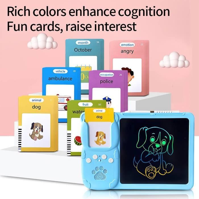 Machine à cartes Flash pour l'éducation de la petite enfance pour parler,  Carte flash parlante, rose Anglais Français bilingue - Cdiscount Jeux -  Jouets