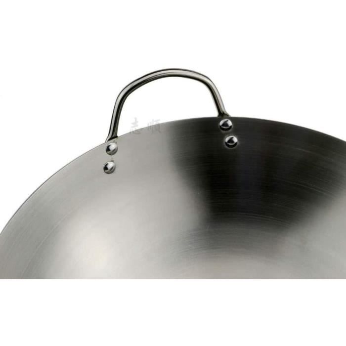 Wok Inox 18 Cm Induction - Poêle à Frire Non Adhésive Avec Poignée - Pour Toutes Sources De Chaleur