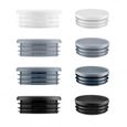 Bouchon plastique pour tube rond - Diamètre 10 mm -5 pièces – Noir - Capuchon plastique - Embout tuyau - EMFA®-3
