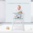 Chaise Haute Bébé Portable Multifonctionnelle 3 En 1 Siège Rehausseur Pour Enfant-3