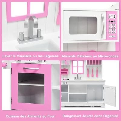 Cuisine Enfant Bois Sons Lumières - Four Micro-ondes Machine Glace 90x33x91cm Bleu 3 Ans 72858306 Cuisine Enfant Bois Sons Lumières - Four Micro-ondes Machine Glace 90x33x91cm Bleu 3 Ans 72858306