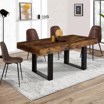 Tribesigns Table à Manger Pour 4 Personnes - Table Ronde Avec Structure Solide - 80 X 80 X 75 Cm Table De Cuisine Pour Salle A Manger Salon Appartement Marron Rustique 90053615 Tribesigns Table à Manger Pour 4 Personnes - Table Ronde Avec Structure Solide - 80 X 80 X 75 Cm Table De Cuisine Pour Salle A Manger Salon Appartement Marron Rustique 90053615
