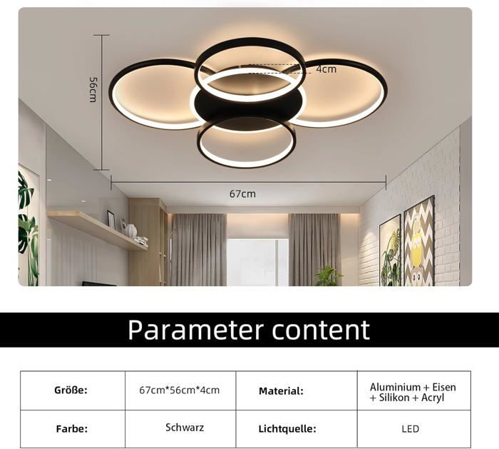 Plafonnier Led, Plafonnier Led À Intensité Variable, Lampe Led, Lampe