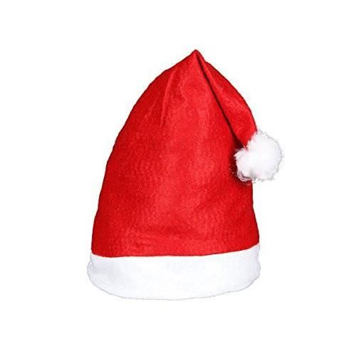 Lot De 20 Bonnets De Père Noël Adulte - Rouge - 28x35 Cm - Fêtes De Noël