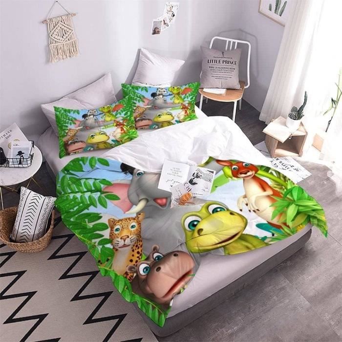 Jungle Duvet Enfant Drap 90x190 Enfant Housse De Couette