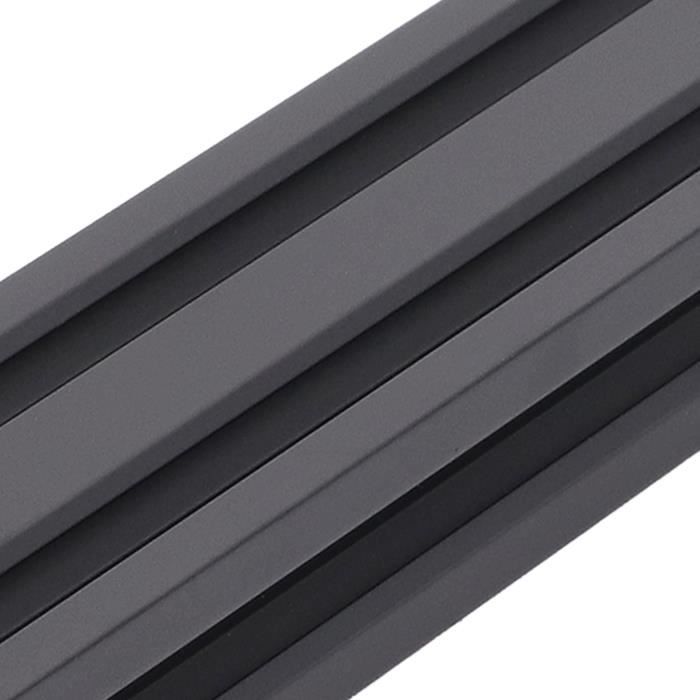 Profilé aluminium v-slot Rail de guidage linéaire 20x80x1500mm en noir
