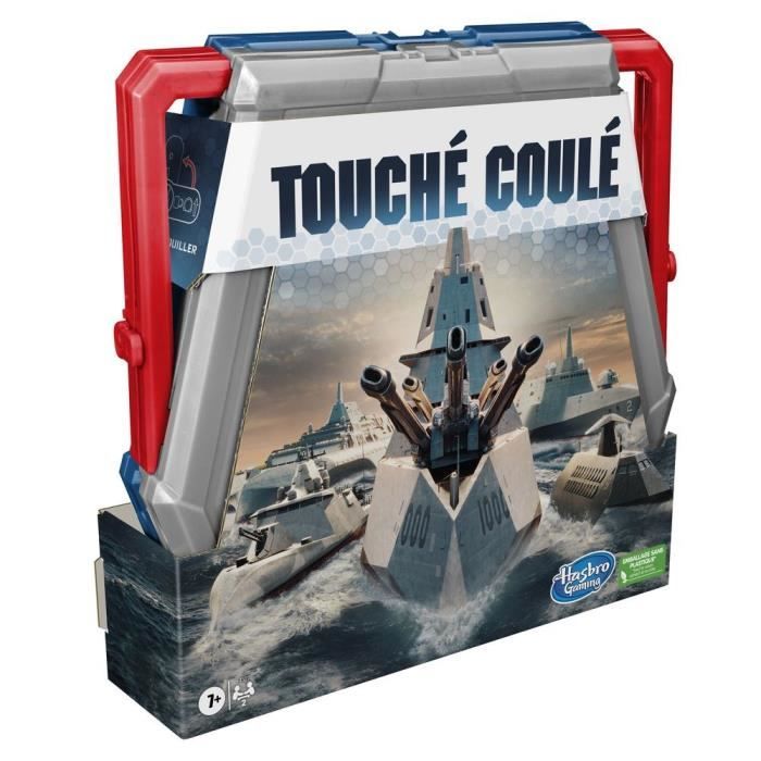 Touché Coulé – Jeu De Bataille Navale Classique, 2 Joueurs, Boîtiers Portatifs, Vaisseaux Réalistes, Variante Salve – Dès 7 Ans