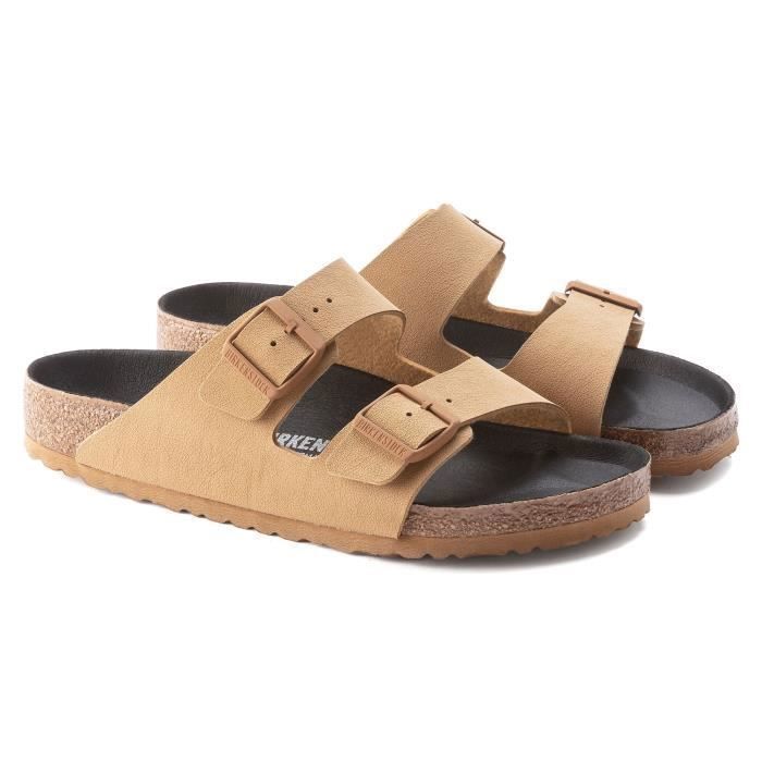 Sandales Birkenstock Arizona Birko Flor Vegan en cuir nubuck Marron Homme Taille 46 Cdiscount Chaussures