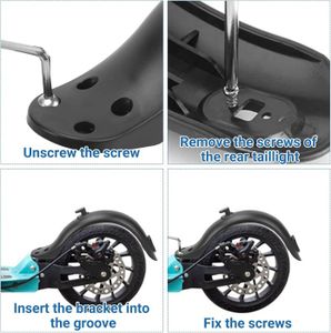 Garde-boue Pour Trottinette électrique 5.5 Pouces, Avec Lumière Intégrée, Noir, NEUF