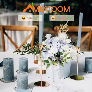 4 Bougies De L Avent Action Bougeoirs De L'Avent En Métal - Lot De 4 | Argenté | Pour Couronnes, Noël, Mariage & Décoration Support Bougie Couronne