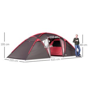 Tente familiale tunnel 7 pers. - Skandika Egersund 7 Plus Sleeper