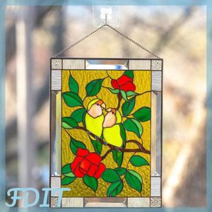 Médaillon panneau vitrail ~DERNIER CE PRIX~ Suncatcher