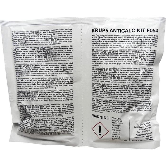 Krups kit d'entretien (kit de nettoyage) cafetière XS530010