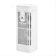 Ventilateur Portable USB avec Lumière, Climatiseur de Bureau, Humidificateur D'Air, 1200 MAh, Longue Durée, pour Étudiants