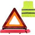 Kit de signalisation Triangle + gilet Homologués Norme CE, kit auto sécurité-0