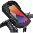 Support Téléphone Vélo Étanche avec Rotation 360° - Noir - Pour Smartphone 7" - Accessoire pour Vélo-0