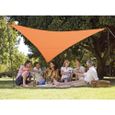 Kit voile d'ombrage triangulaire 3,60 m terracotta-0