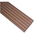 Plinthe de finition terrasse bois composite (Qualita) - McCover - L: 200 cm - l: 5.5 cm - E: 1 cm - Terre cuite-0
