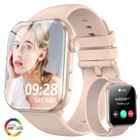 Blackview Montre Connectée Femme avec Appel Bluetooth, 2 Bracelets, 1.96" HD, Fonction Femelle, SpO2, 100+ Sports, Sommeil, IP68,