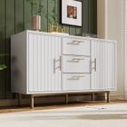 PUGSDRLY Commode Armoire 2 portes 3 tiroirs avec portes et tiroirs 120x40x75cm blanc