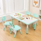 GOPLUS Table Enfant avec 4 Chaises-Hauteurs Réglables avec Plateau à Graffitis-Table de Dessin pour Enfants 2 Ans+, Charge