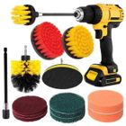 JINZDASU 14pcs Brosse de Nettoyage pour Perceuse électrique, Kit de Fixation de Brosse pour Perceuse électrique Tampon de Nettoyage