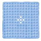 CAPITAL SPORTS Tapis de Douche de Bain 53x53cm avec tapis antidérapant à ventouse - bleu transparent - CBL