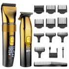 Hatteker Tondeuse à Cheveux Professionnelle Kit de Tondeuse à barbe hommes Tondeuse de précision IPX7 (Or)