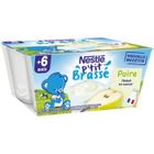 NESTLE NESTLÉ P'tit Brassé Poire - 4x100 g -Dès 6 mois
