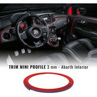 Profil Adhésif pour Intérieurs de Voiture Fiat 500 Abarth, Rouge