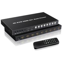 Adaptateur répartiteur HDMI E80 4K, 8 entrées, 1 sortie, séparateur d'écran KVM, synchroniseur d'ordinateur à 8 ports