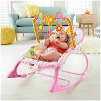 Nouveau-né balançoire,berceau bébé,chaise inclinable musique apaisante jouet de vibration Chaise berçante pour bébé-Rose