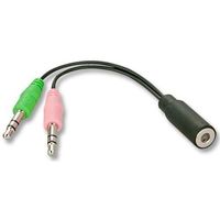 INECK® Câble Adaptateur Casque écouteurs et Micro, Jack en Y Stéréo, 2 Jack 3,5mm Mâle vers Jack 3,5mm Femelle