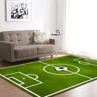 Tapis de terrain de Football imprimé en 3D - HVn-2257 - Vert - Synthétique - Moderne - 40 cm