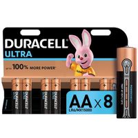Duracell Ultra, lot de 8 piles alcalines type AA 1,5 Volts, LR06