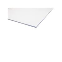 Plaque PVC expansé blanc - L: 200 cm - l: 100 cm - E: 3 mm - Blanc