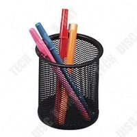 TD® Pot à Crayons en Maille Noir/ Fournitures de bureau Boîte de rangement pour stylo Pratique