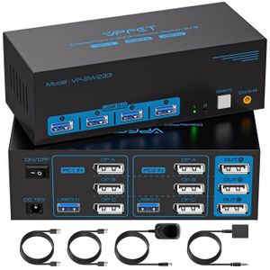 D42CS Commutateur KVM 2 ports USB VGA - Partagez clavier, souris D42CS Commutateur KVM 2 ports USB VGA - Partagez clavier, souris
