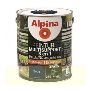 PEINTURE - VERNIS ALPINA - Peinture Alpina Multisupport 6 en 1 Satin 2,5L - Couleur:Encre finition:Satinée