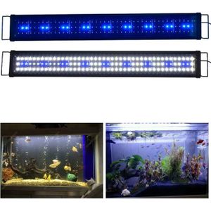 ÉCLAIRAGE 90cm - 120cm Rampe Aquarium LED Bleu Blanc Lumière Éclairage Lampe pour Poisson Plantes (Modèle A171)