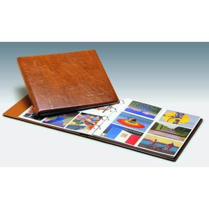 Album de carte postale moyen avec couverture en cuir végétalien