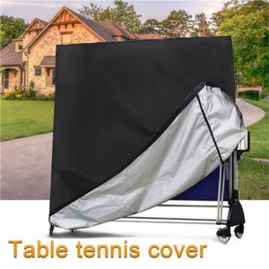 KIT TENNIS DE TABLE Tennis de Table,Housse de protection pour Table de Ping-Pong, Anti-UV, noire, 190T, imperméable, Anti-poussière, avec [C780130145]