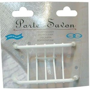 PORTE SAVON GODONNIER Porte-savon avec Grille et fil plastique - Blanc