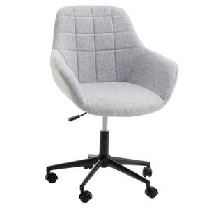 Chaise de bureau massive avec repose-pieds en tissu + différentes couleurs  colore : gris foncé