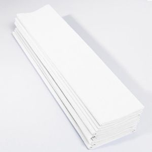 Lot de 10 Rouleaux de Papier crépon Blanc, 50 cm x 250 cm, 31 g