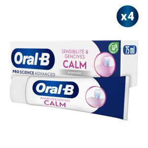 DENTIFRICE 4 Dentifrices Oral-B  Sensibilité et Gencives Calm Blancheur 75ml