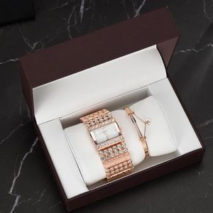 MONTRE SHARPHY Coffret montre femme + bracelet - diamants luxe bracelet en acier haute qualité mode cadeau