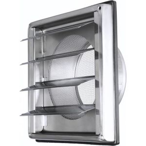 AÉRATION Grille ventilation 150mm Inox à Lames Mobiles - Fi