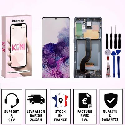 Original Ecran LCD Complet Argent + Châssis Pour Galaxy S21 Plus G996B