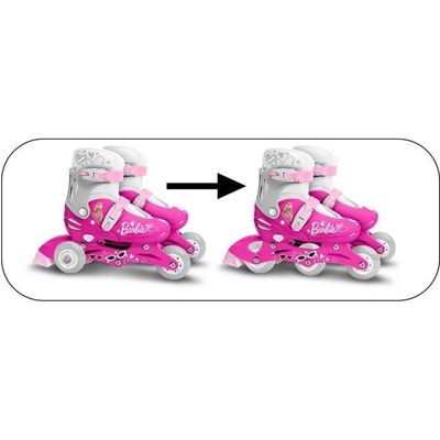 Rollers evolutifs 3 roues taille 30-33 rose